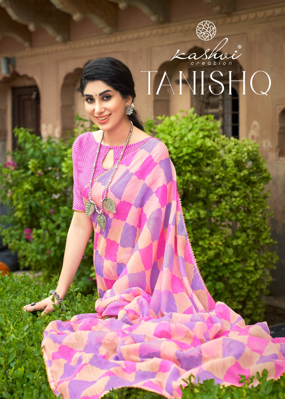 lt saree kashvi creation tanishq chiffon graceful look saree catalog