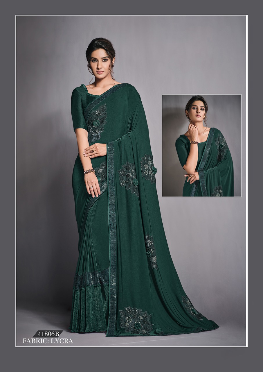 mahotsav norita eileen 41800 series lycra festive look saree catalog