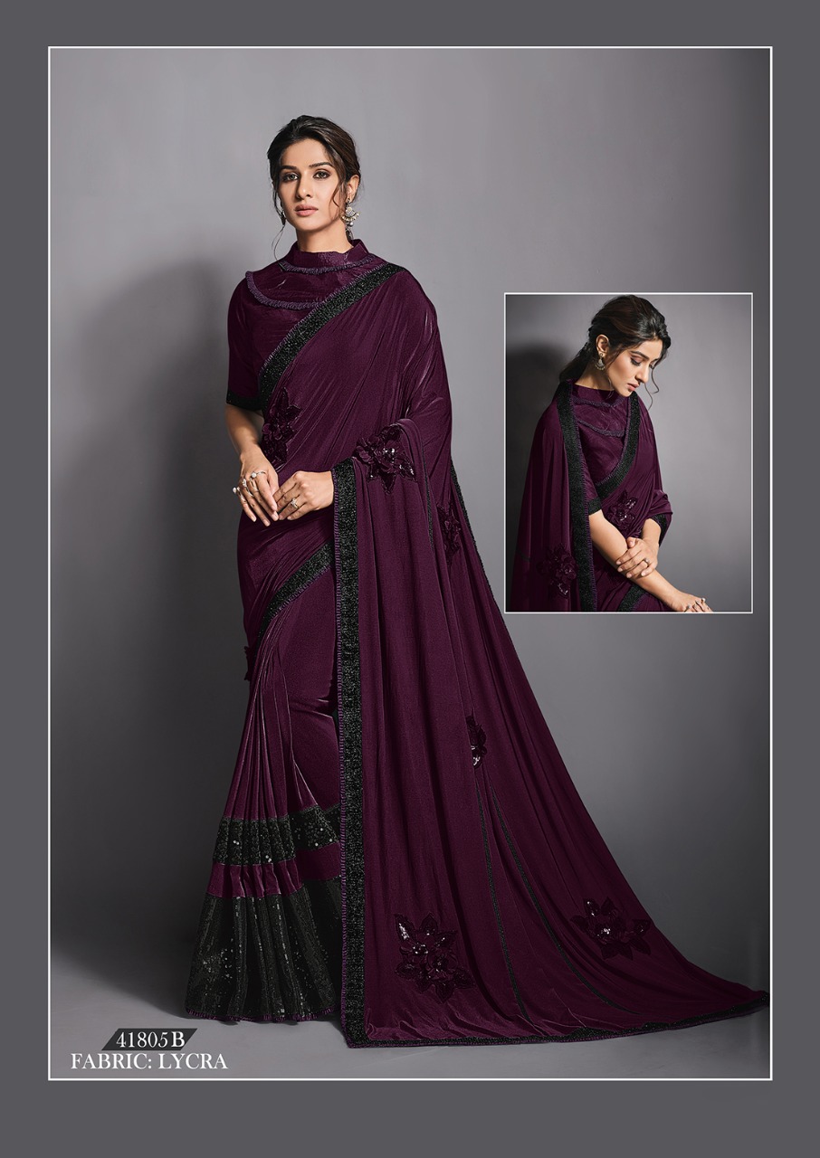 mahotsav norita eileen 41800 series lycra festive look saree catalog