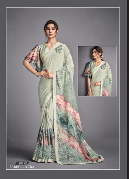 mahotsav norita eileen 41800 series lycra festive look saree catalog