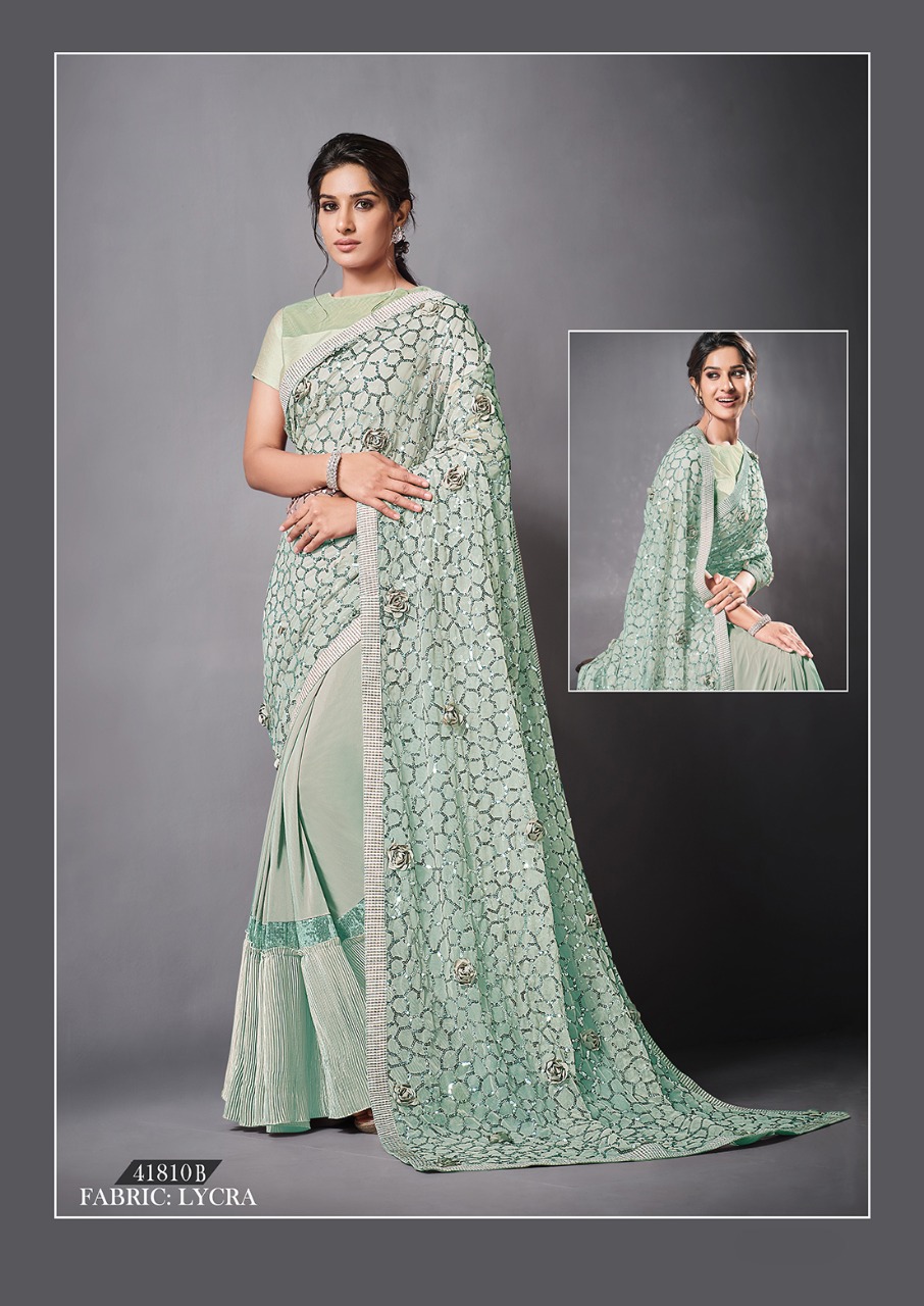 mahotsav norita eileen 41800 series lycra festive look saree catalog