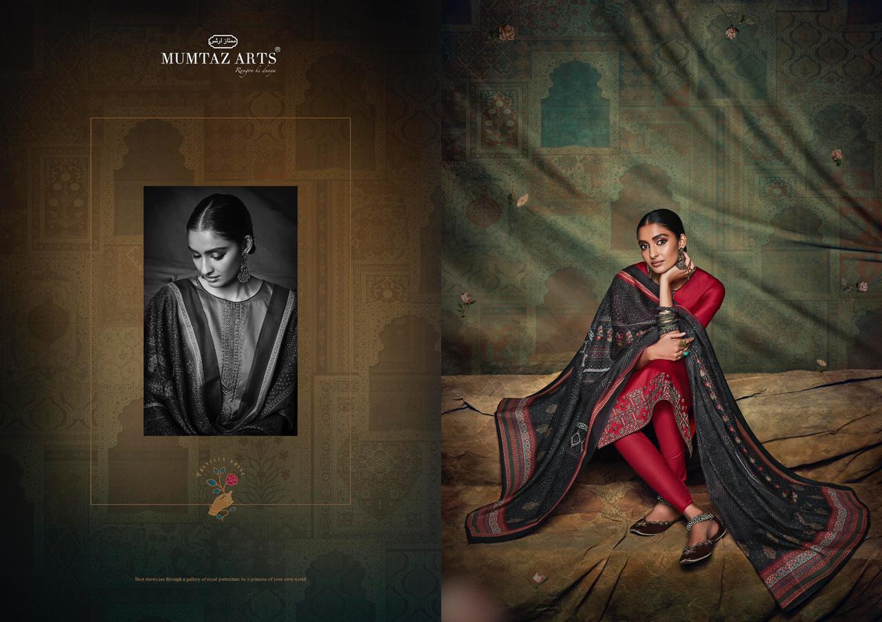 mumtaz art Bandhej Pure Jam satin exclusive print salwar suit catalog