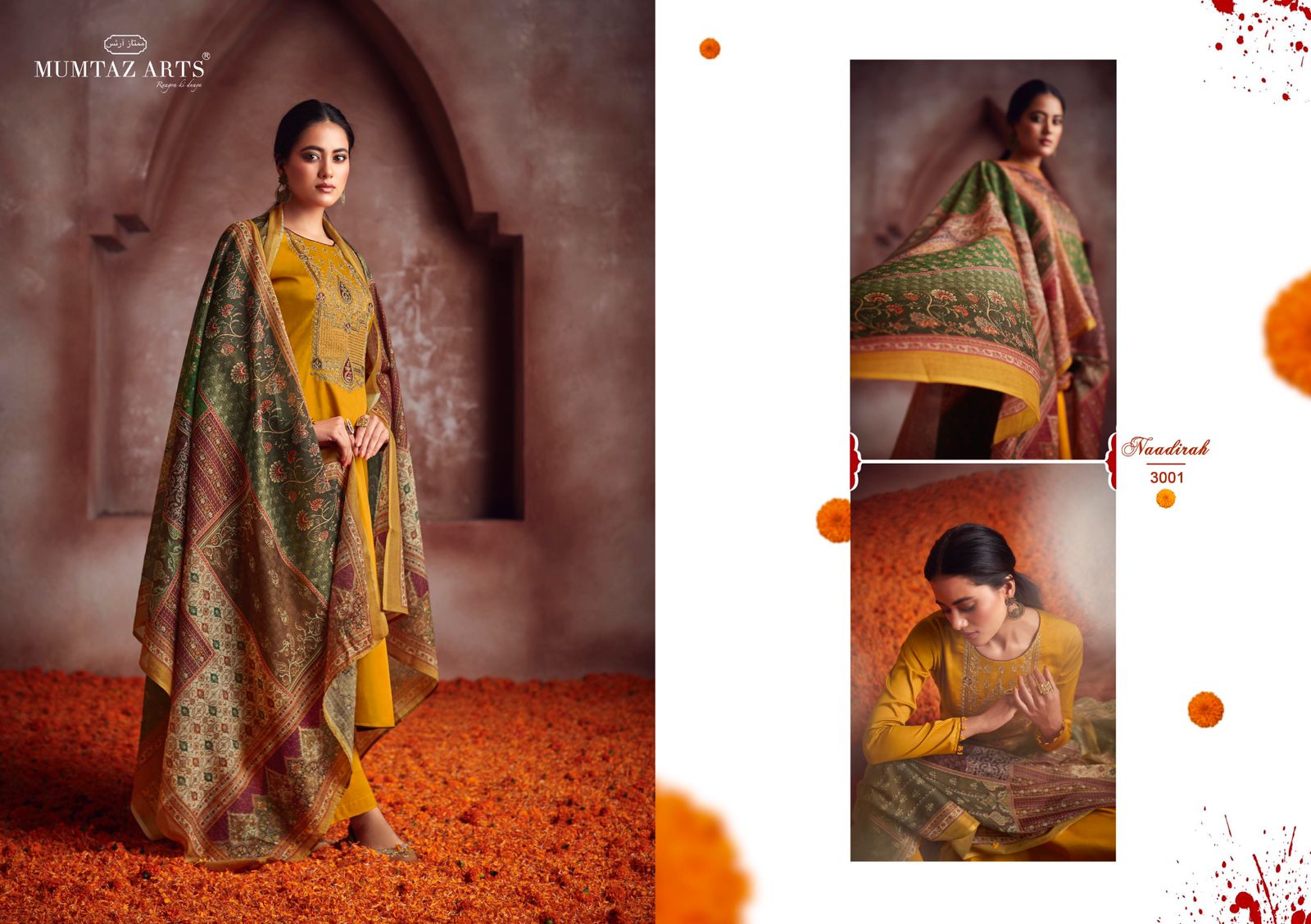 mumtaz art naadirah vol 2 satin innovative style salwar suit catalog