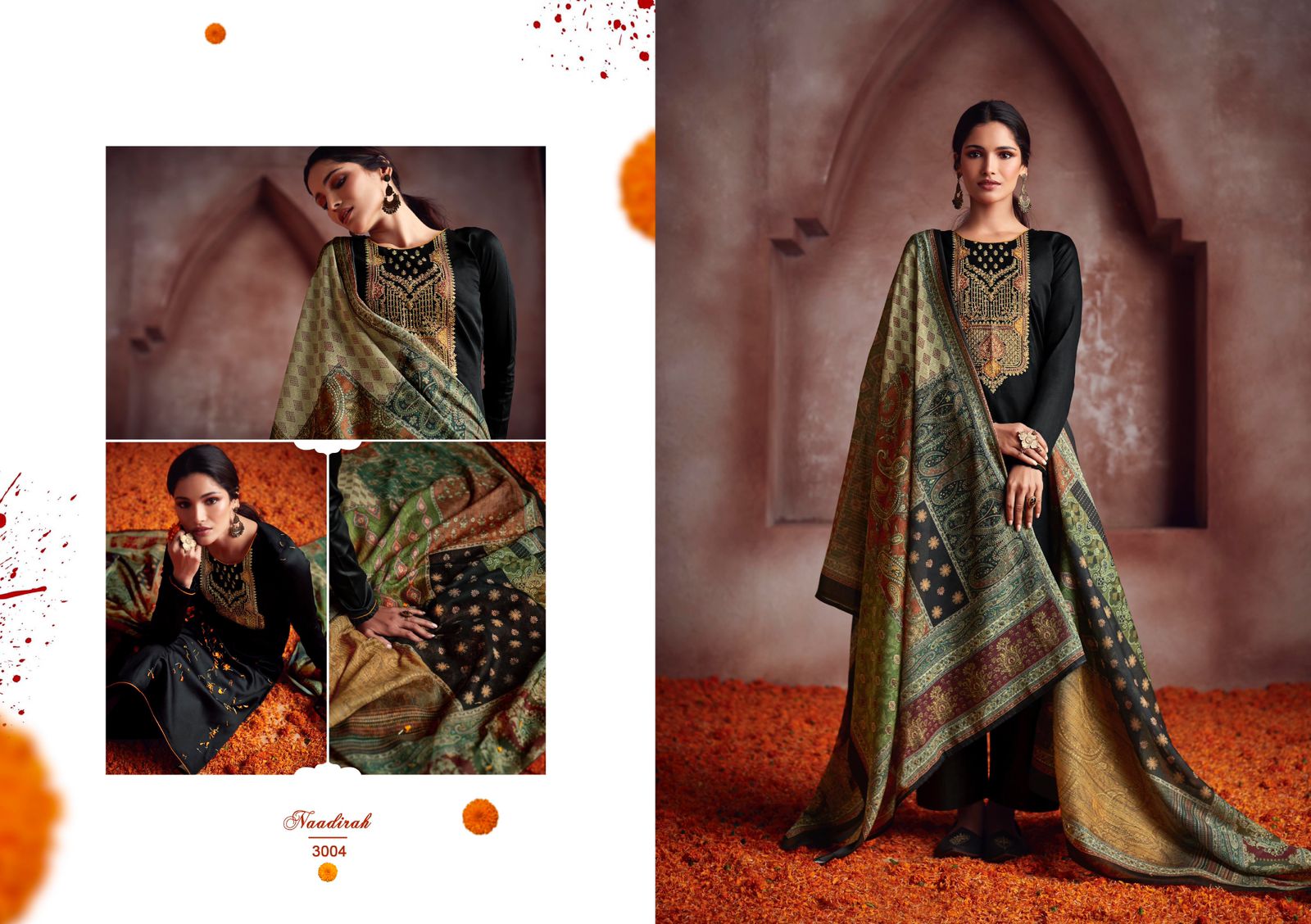 mumtaz art naadirah vol 2 satin innovative style salwar suit catalog