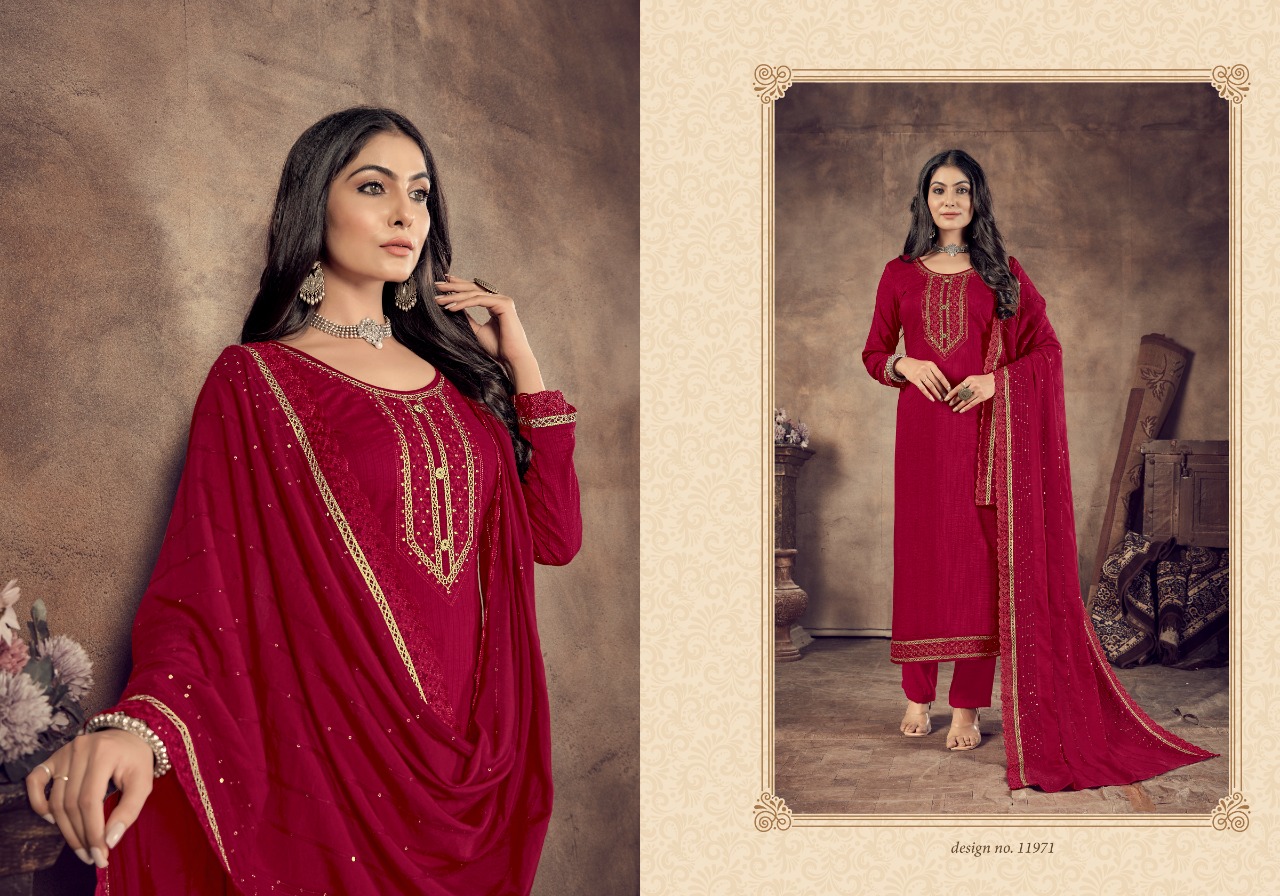 panch ratna dhamaka parampara silk gorgeous look salwar suit catalog