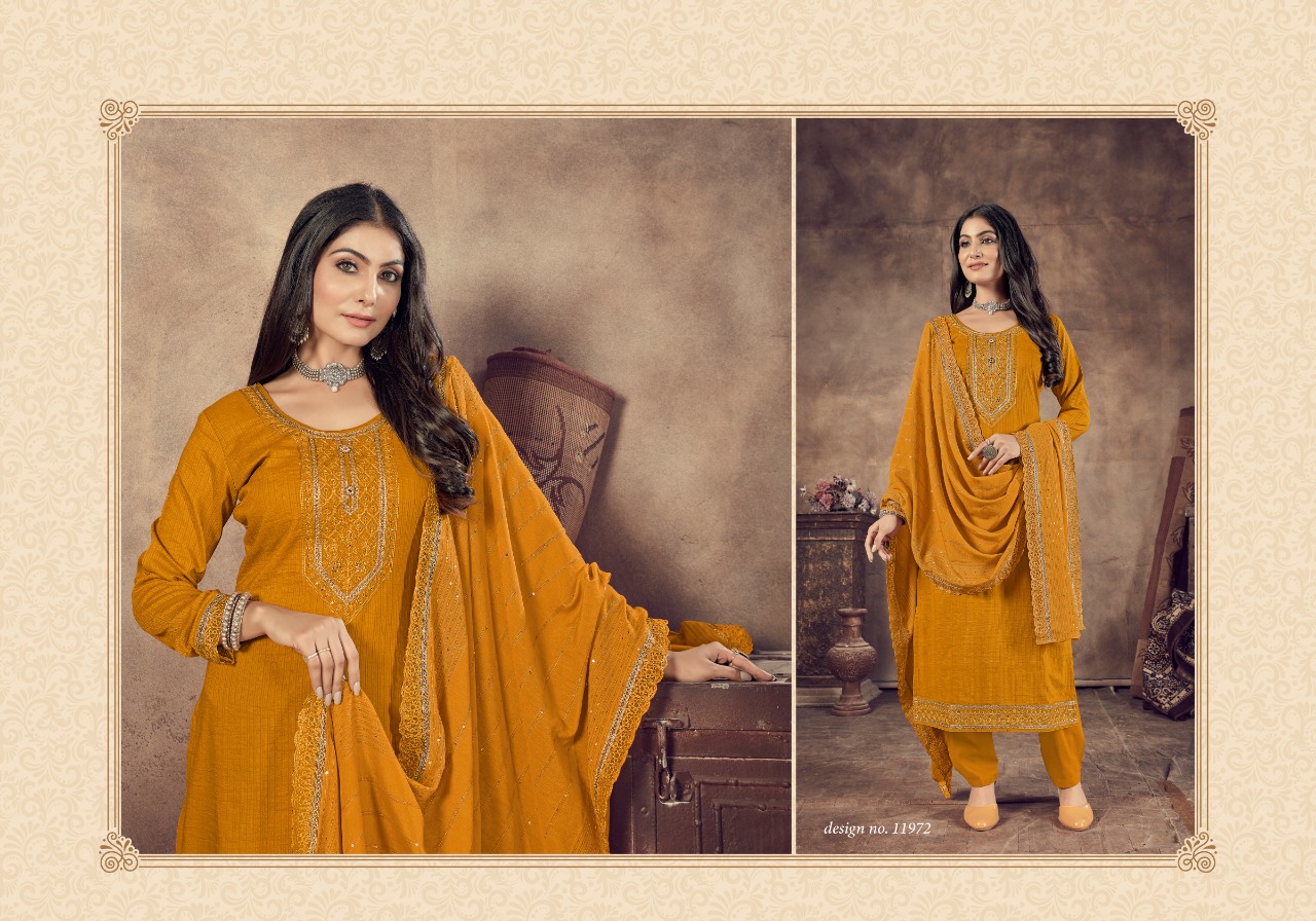 panch ratna dhamaka parampara silk gorgeous look salwar suit catalog