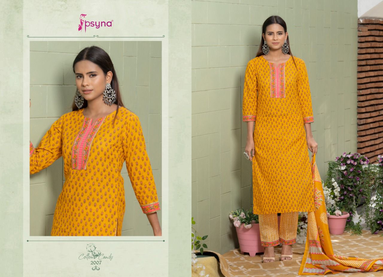 payna cotton candy 2 cotton authentic fabric top bottom with dupatta catalog