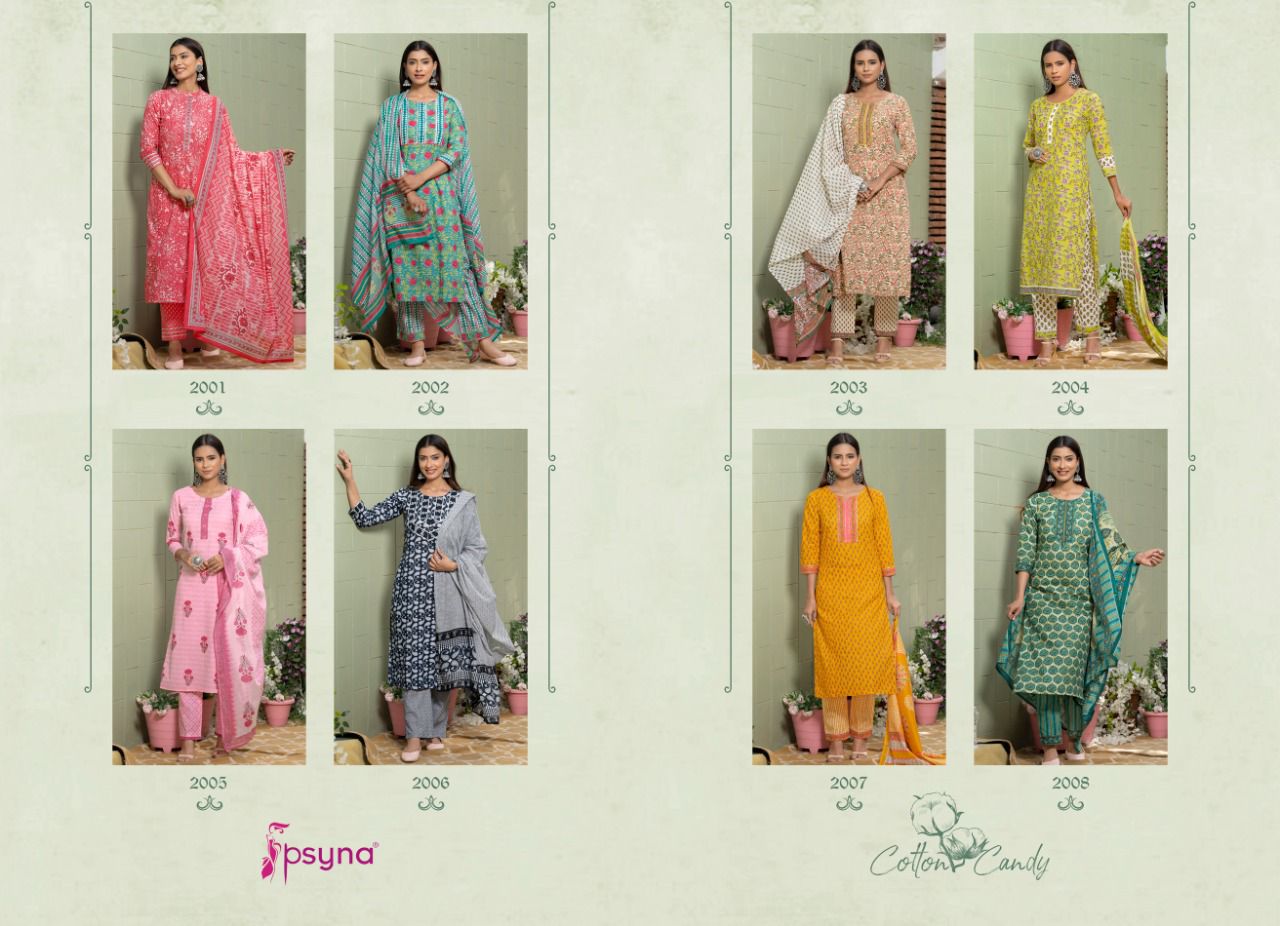 payna cotton candy 2 cotton authentic fabric top bottom with dupatta catalog