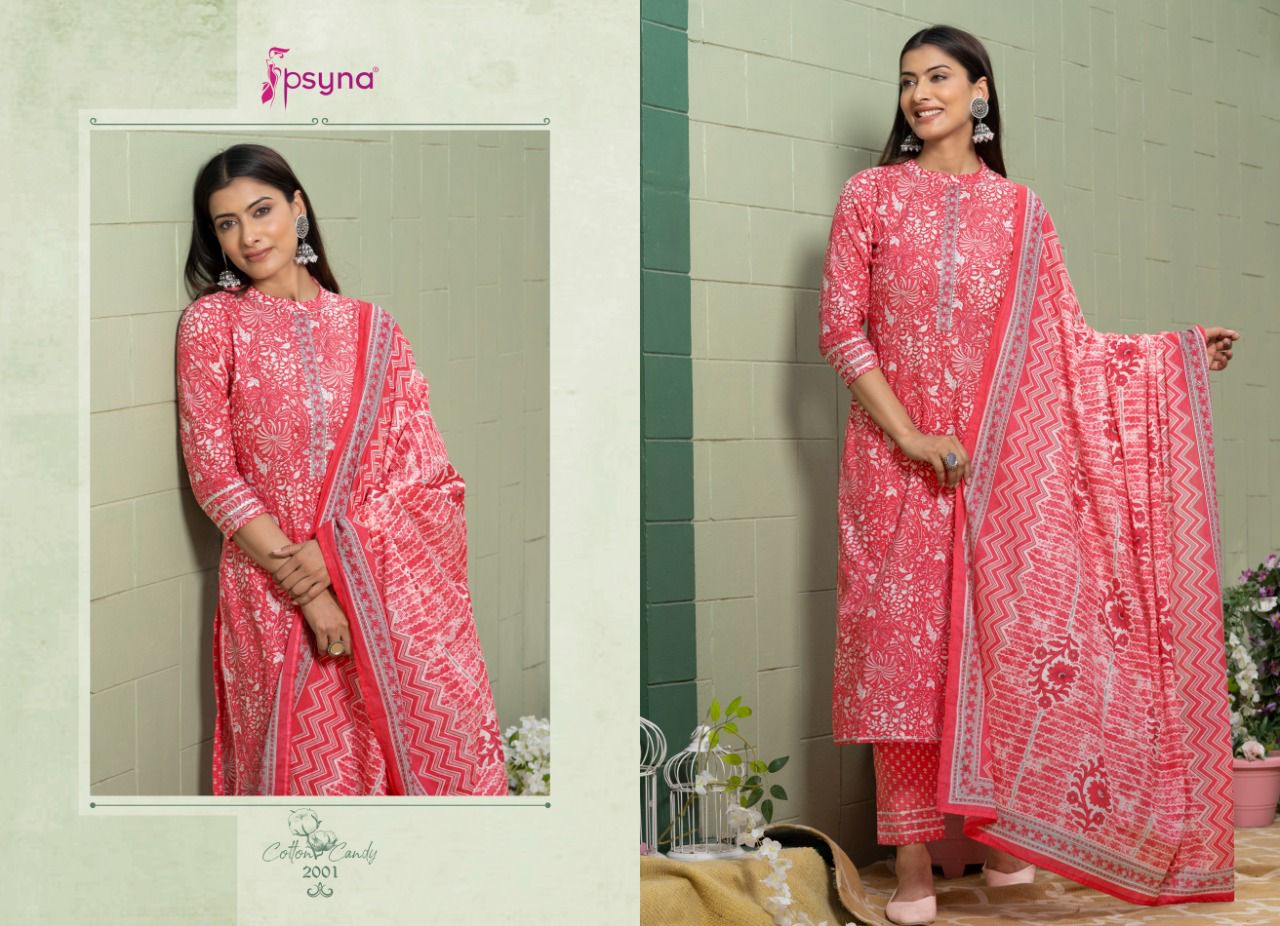 payna cotton candy 2 cotton authentic fabric top bottom with dupatta catalog