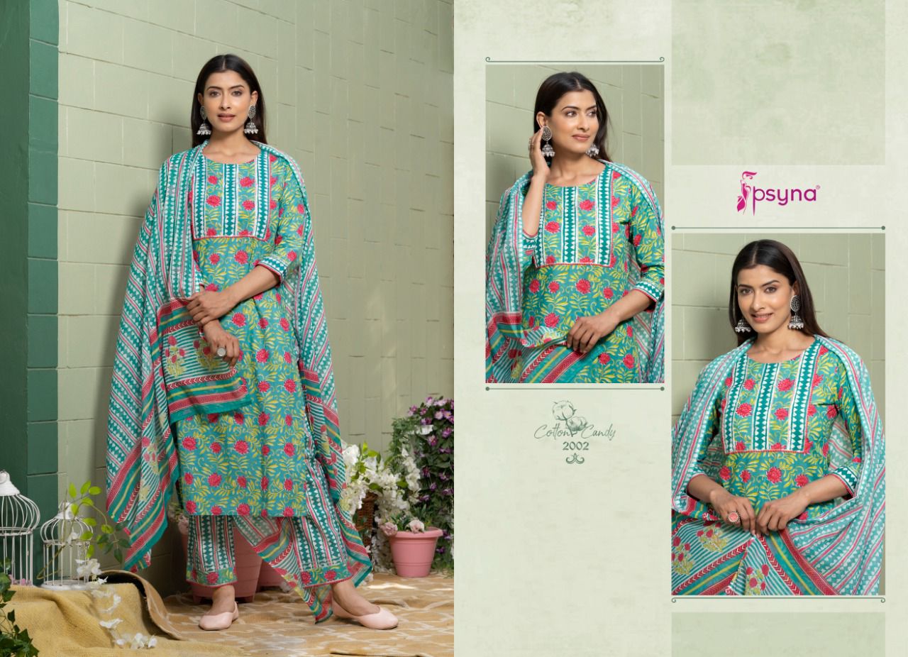 payna cotton candy 2 cotton authentic fabric top bottom with dupatta catalog