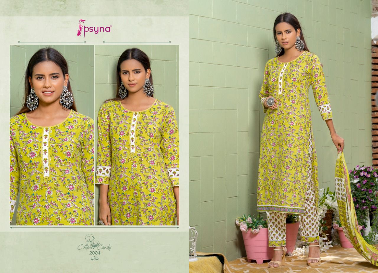 payna cotton candy 2 cotton authentic fabric top bottom with dupatta catalog