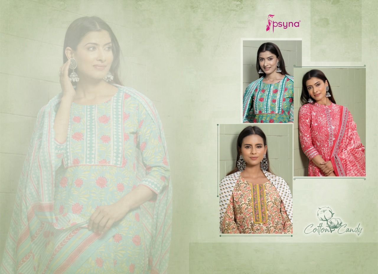 payna cotton candy 2 cotton authentic fabric top bottom with dupatta catalog