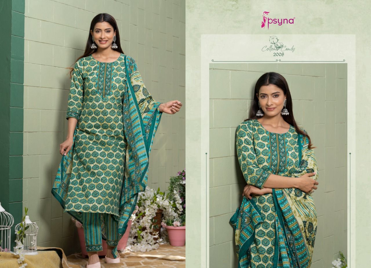 payna cotton candy 2 cotton authentic fabric top bottom with dupatta catalog