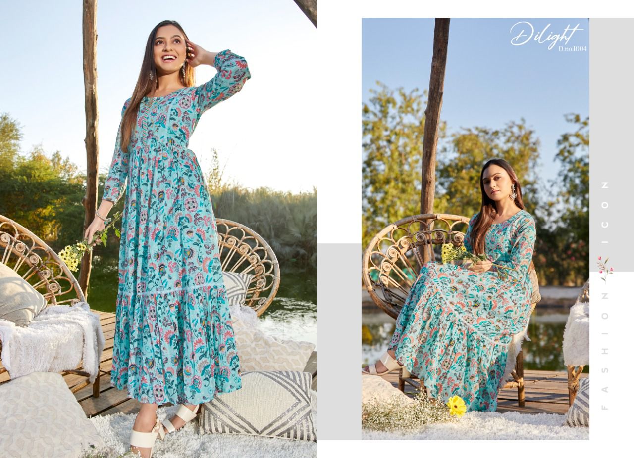 psyna delight cotton new and modern digital style kurti catalog