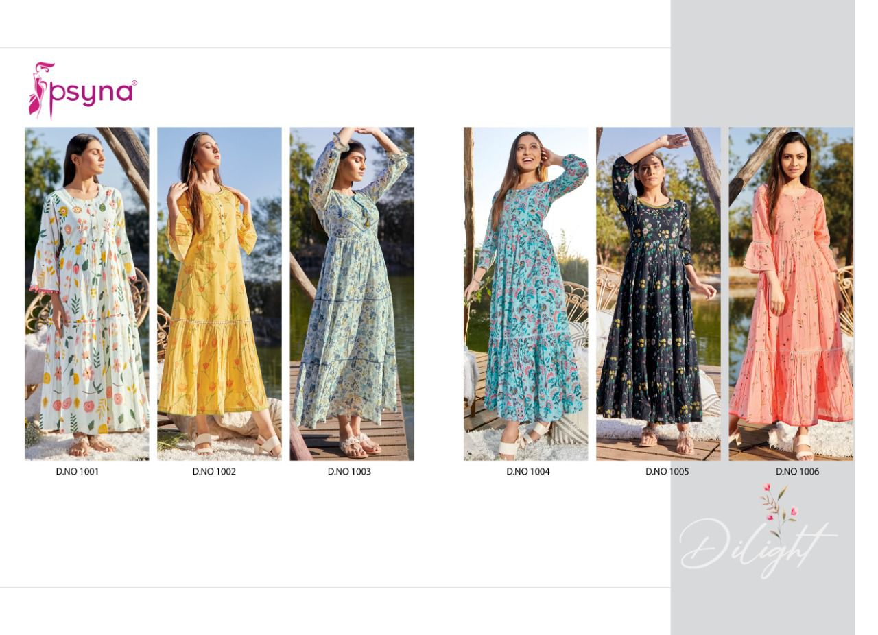 psyna delight cotton new and modern digital style kurti catalog