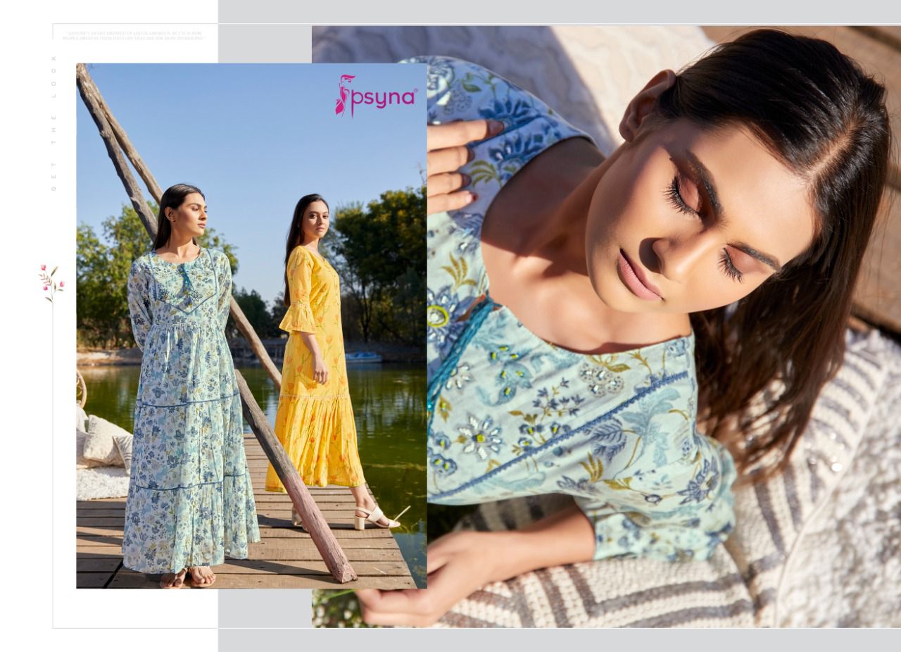 psyna delight cotton new and modern digital style kurti catalog