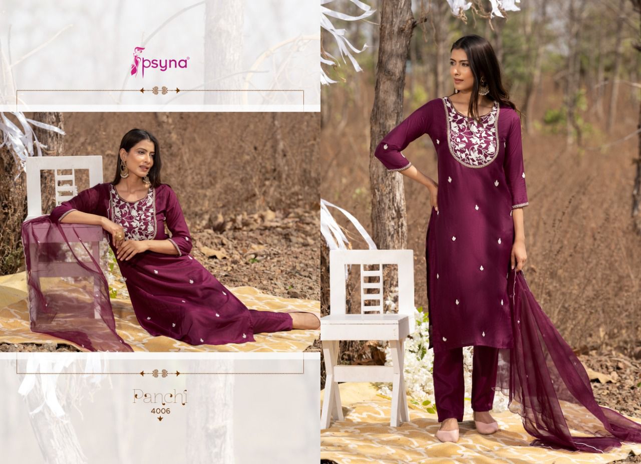 psyna panchi 4 muslin elegant top with dupatta catalog