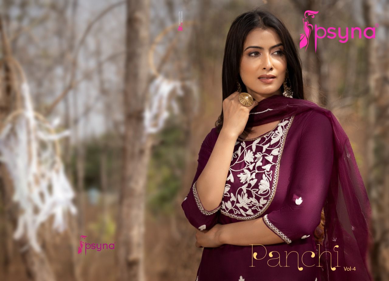 psyna panchi 4 muslin elegant top with dupatta catalog