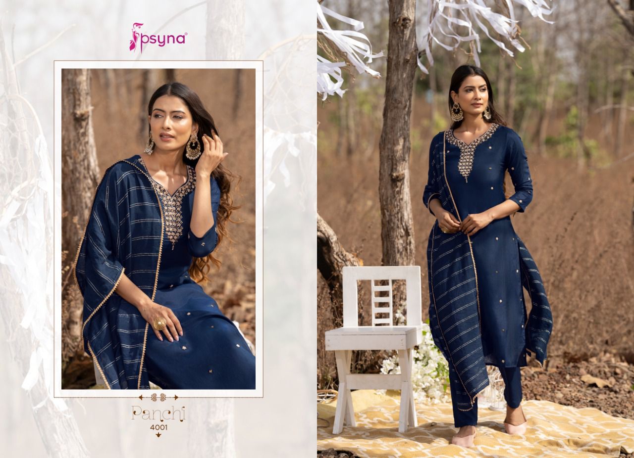 psyna panchi 4 muslin elegant top with dupatta catalog