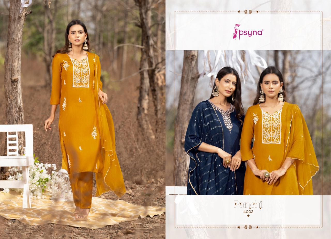 psyna panchi 4 muslin elegant top with dupatta catalog