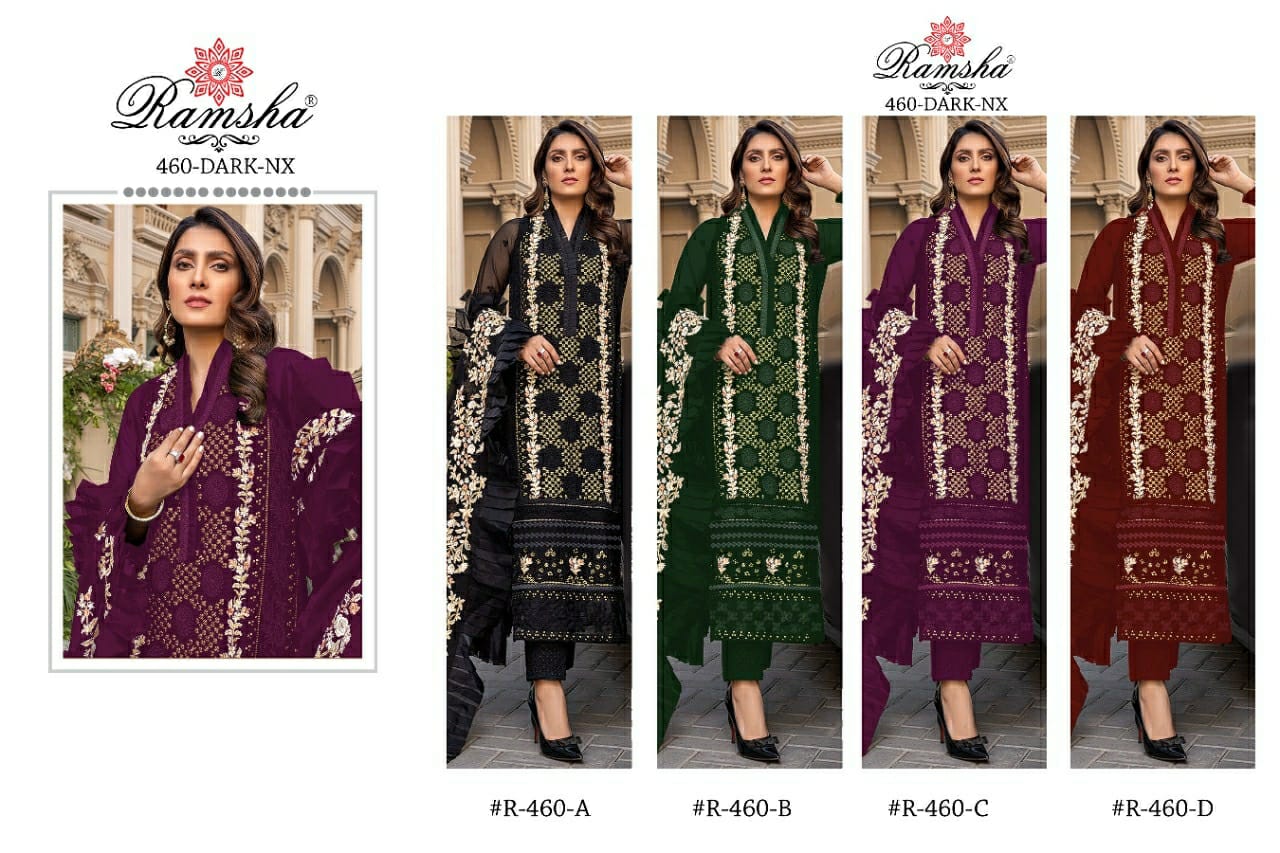 ramsha ramsha r 460nx georgette regal look salwar suit catalog