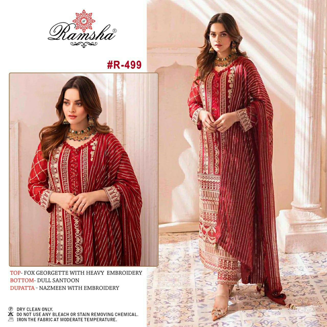 Ramsha RAMSHA R-499  Salwar Kameez Georgette Singles