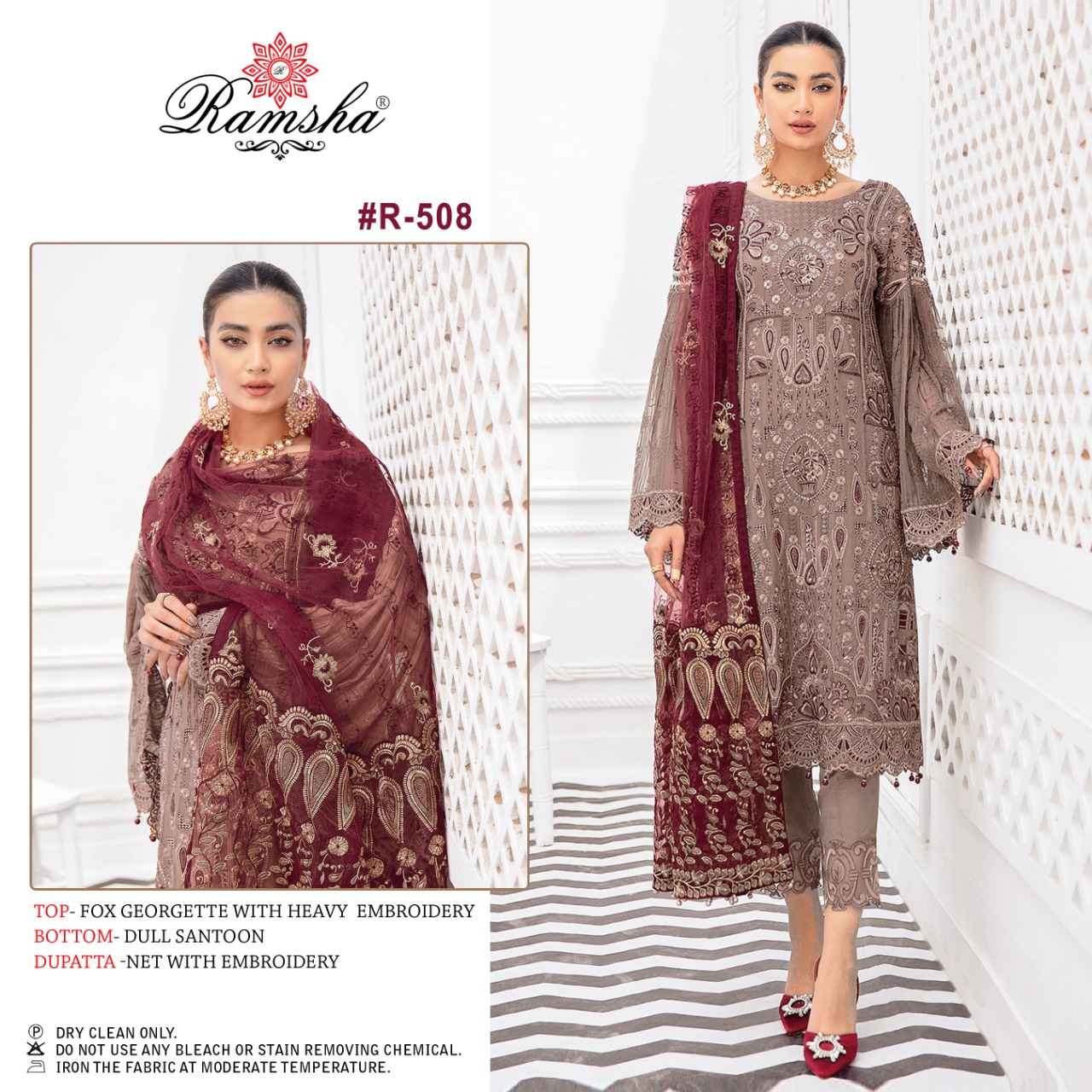 Ramsha RAMSHA R-508 Salwar Kameez Georgette Singles