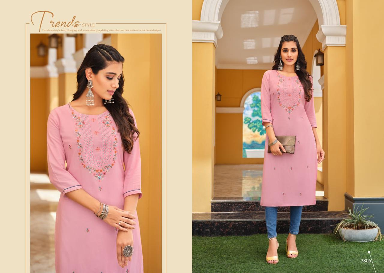 rangoon anishka rayon elegant kurti catalog