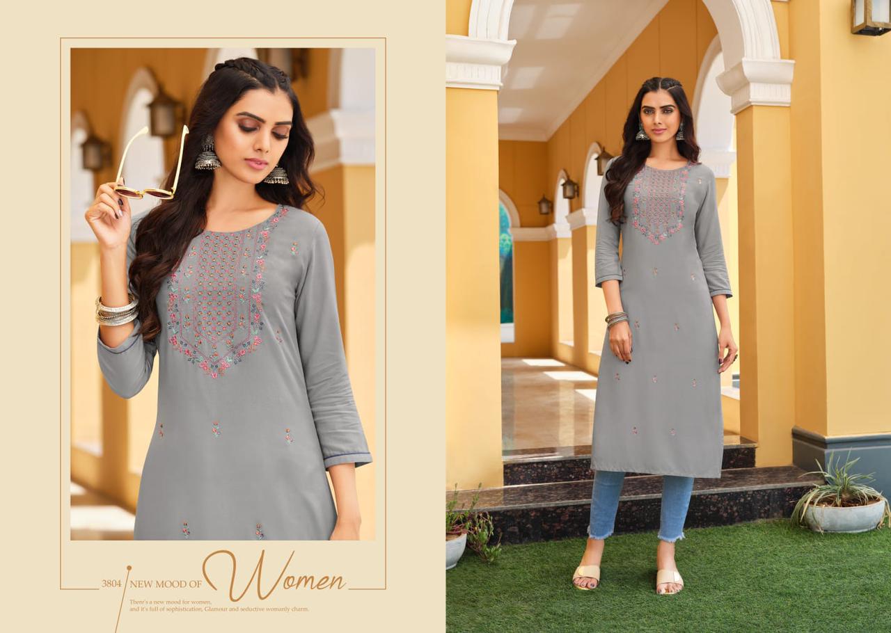 rangoon anishka rayon elegant kurti catalog