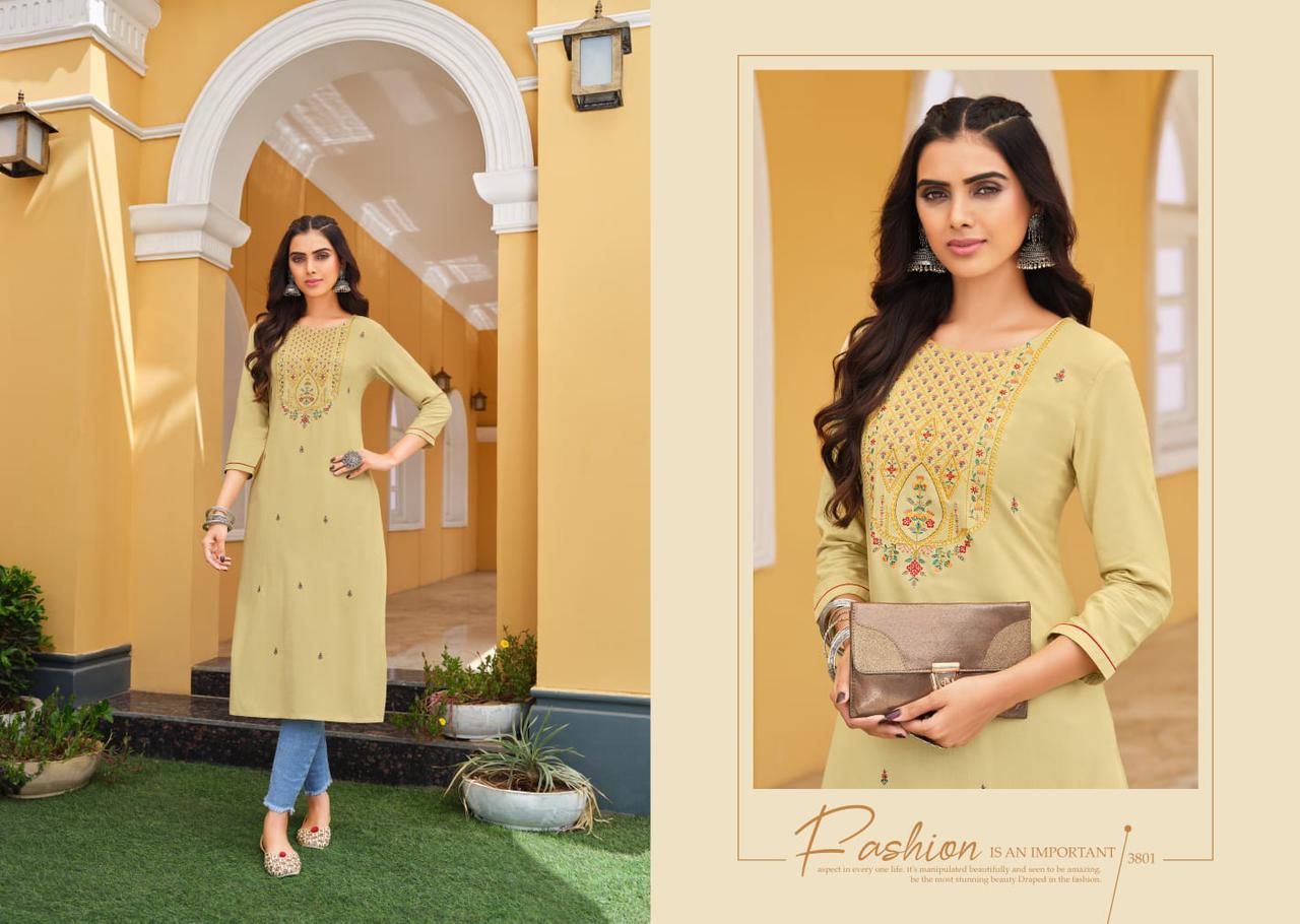 rangoon anishka rayon elegant kurti catalog