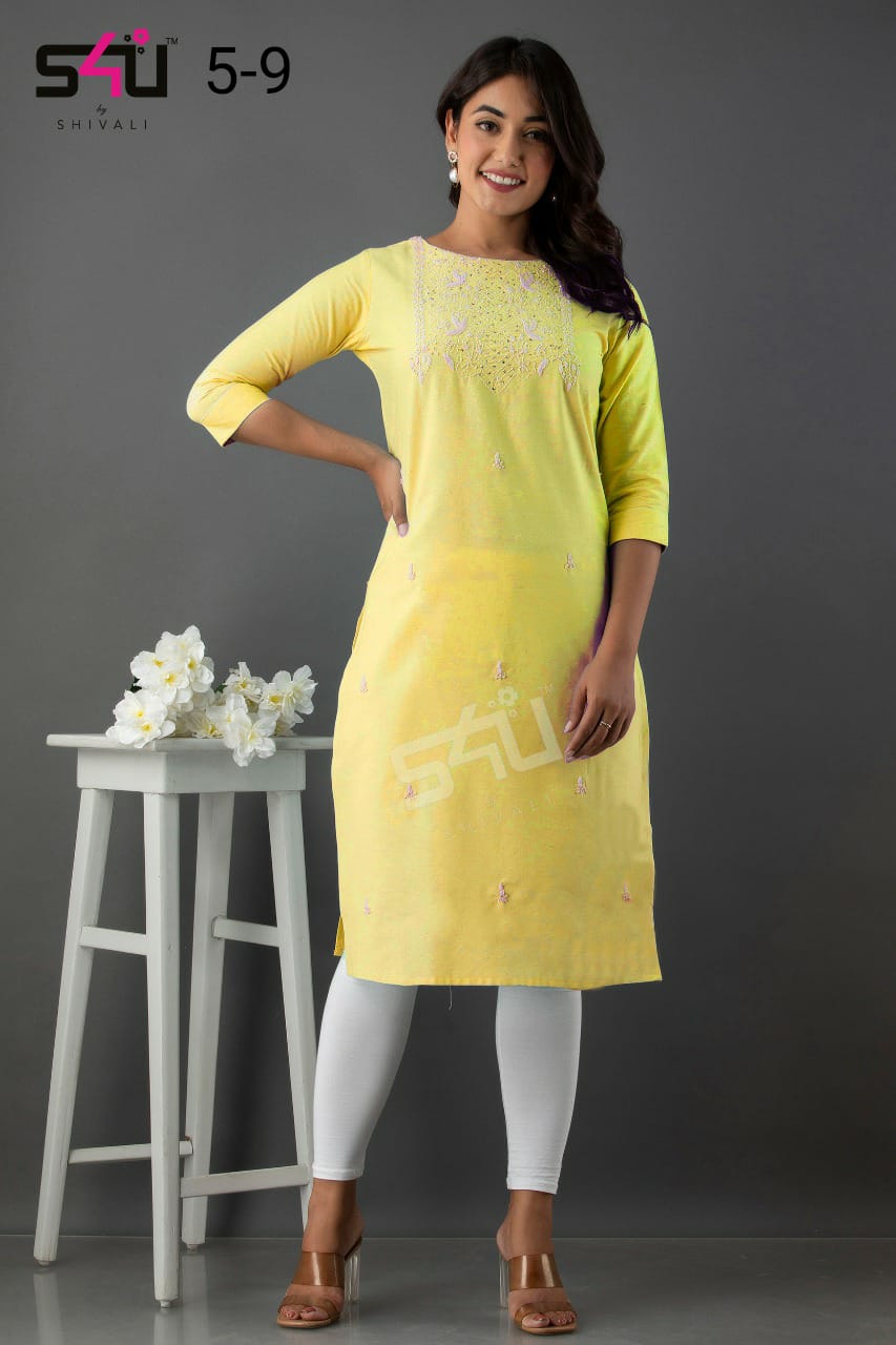 s4u  5-9 fancy decent look kurti size set