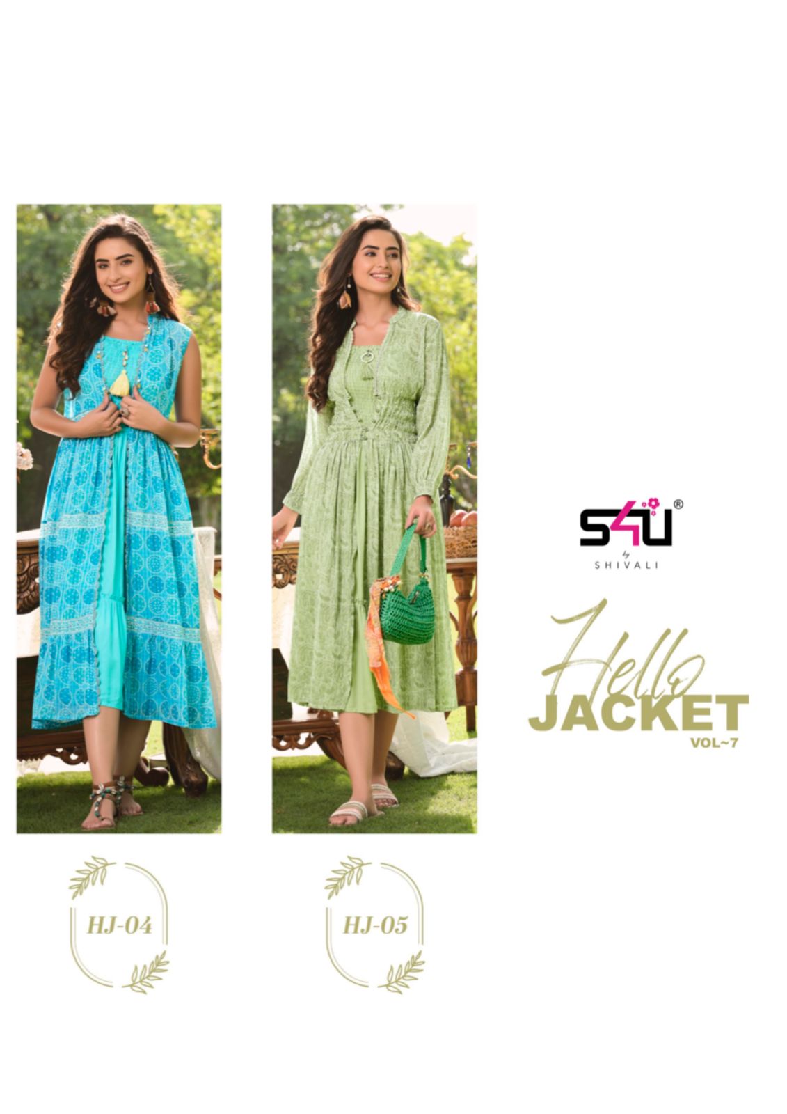 S4u Hello Jackets Vol 07 georgette stylish western look kurti catalog