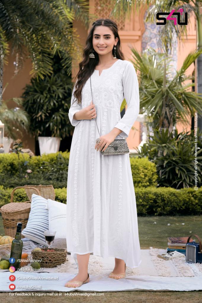 s4u luckhnowi viscose elegant kurti catalog