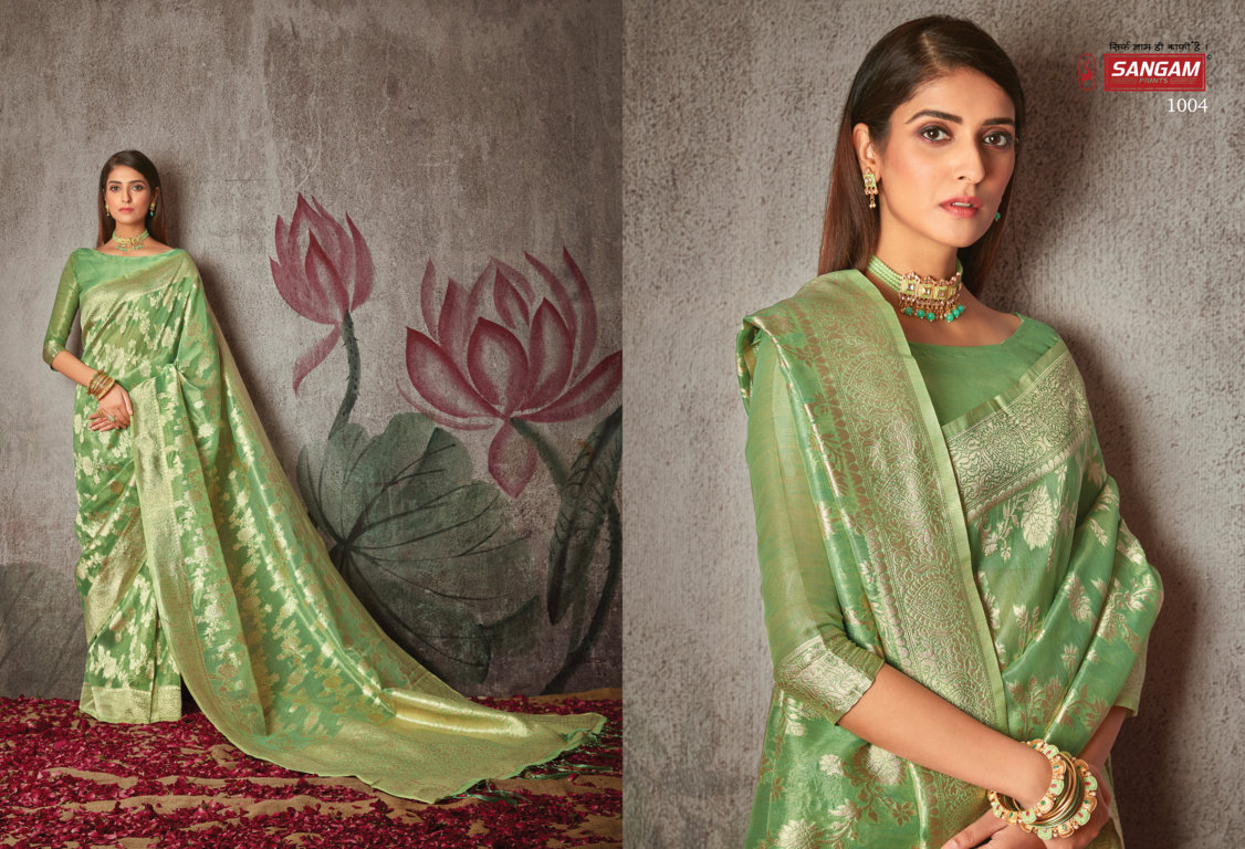 sangam print amreeta cotton cotton attractive look saree catalog