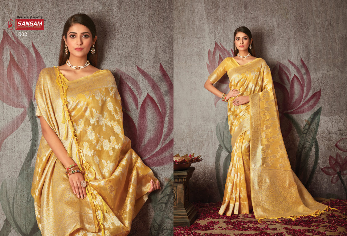 sangam print amreeta cotton cotton attractive look saree catalog