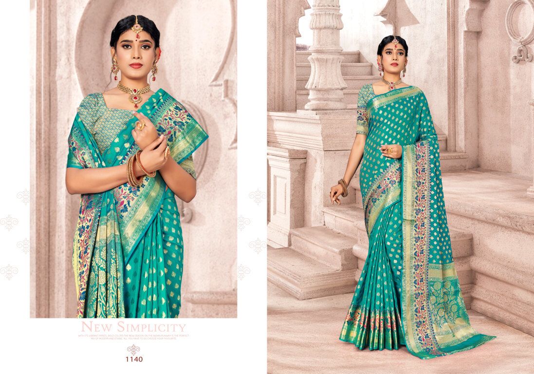 sangam print mandakini silk silk gorgeous look saree catalog