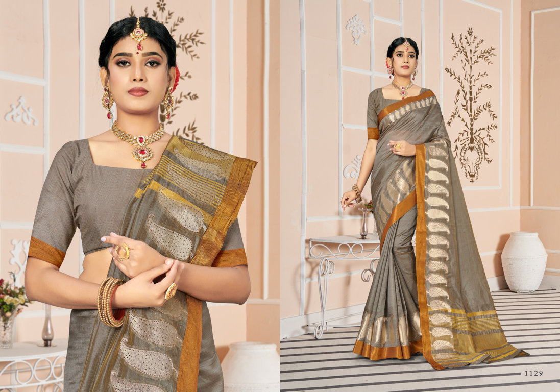 sangam print meera cotton festive look saree catalog