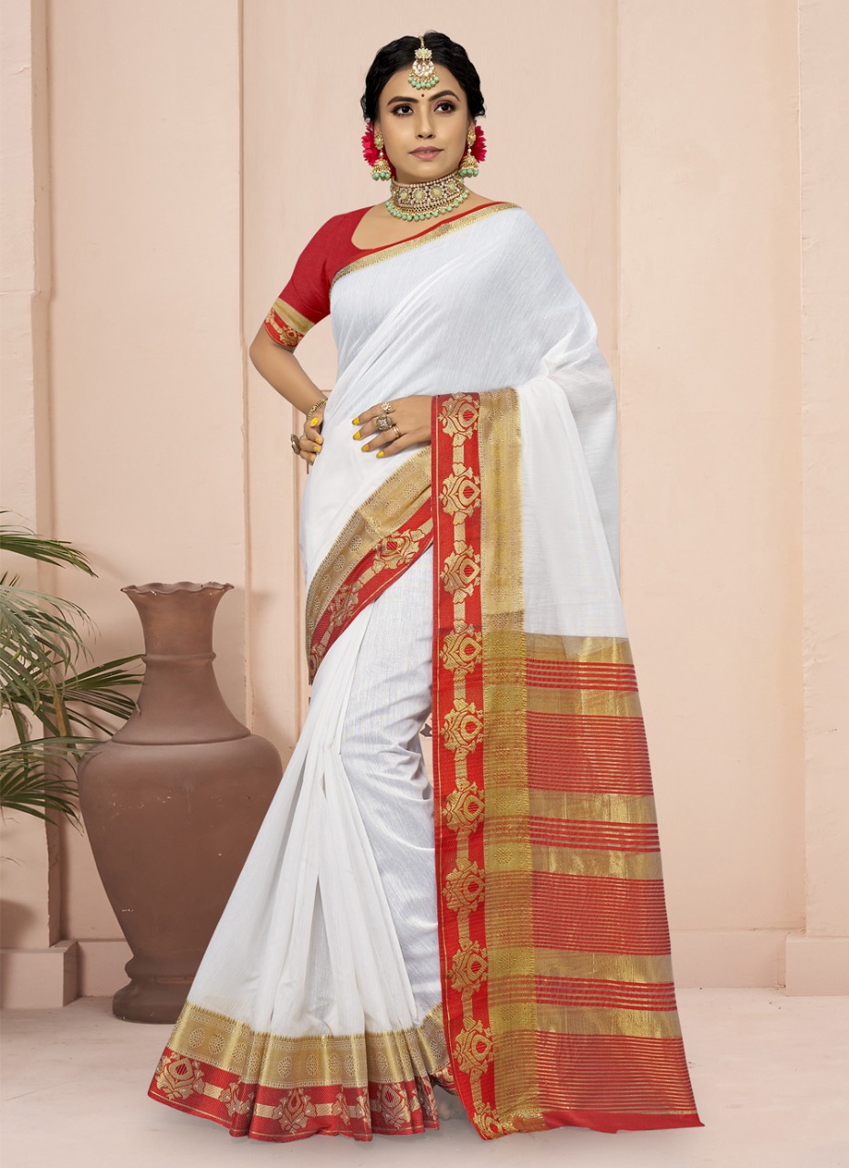 sangam print red chilli cotton attractive saree catalog