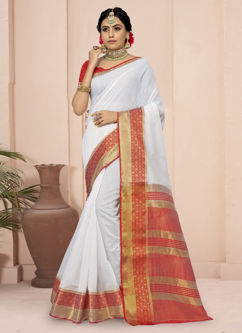 sangam print red chilli cotton attractive saree catalog