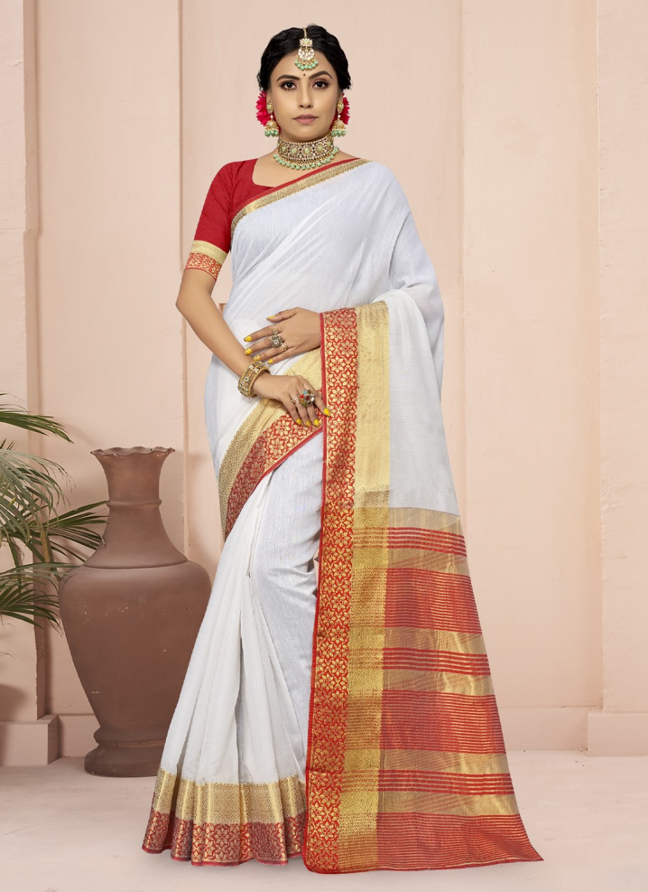 sangam print red chilli cotton attractive saree catalog