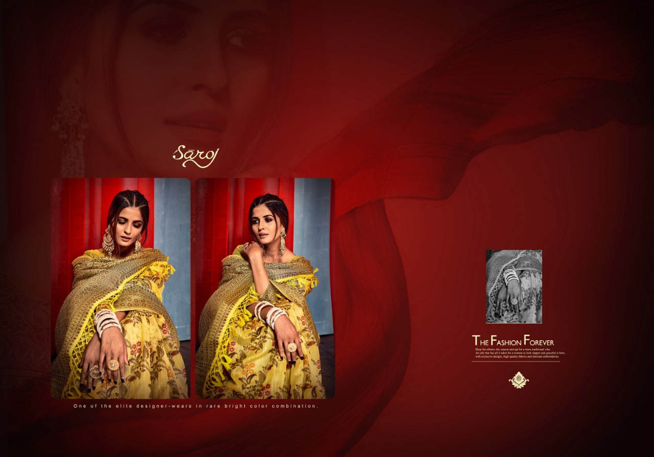 saroj saree Maniratna Vol 1 linen regal look saree catalog