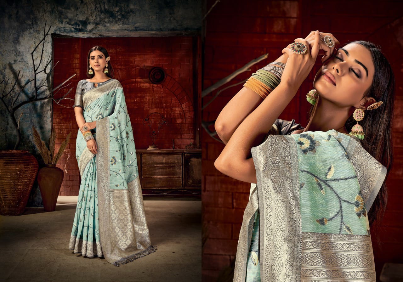 saroj saree maniratna vol 2 linen decent look saree catalog