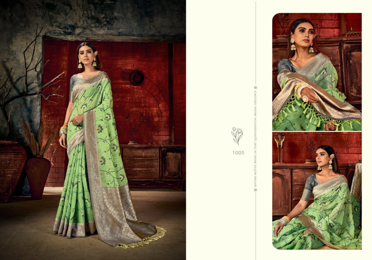 saroj saree maniratna vol 2 linen decent look saree catalog