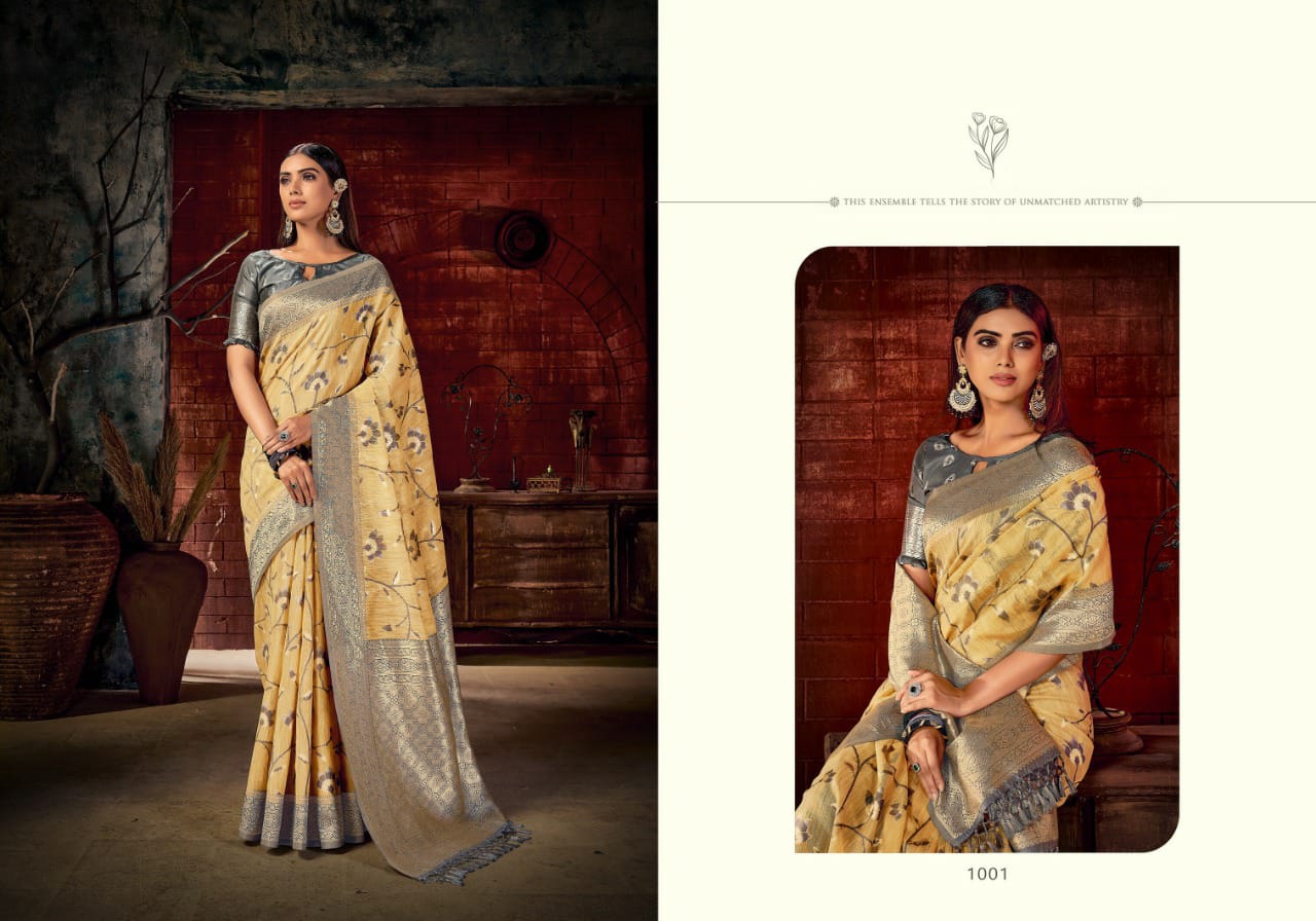 saroj saree maniratna vol 2 linen decent look saree catalog