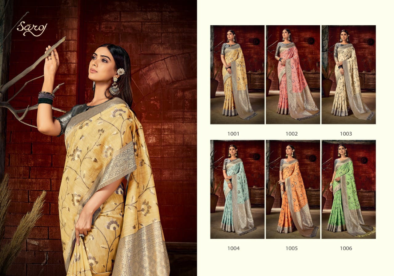 saroj saree maniratna vol 2 linen decent look saree catalog