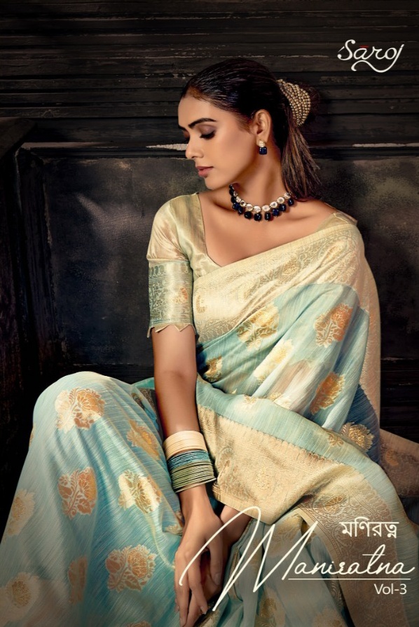 saroj saree maniratna vol 3 linen astonishing saree catalog