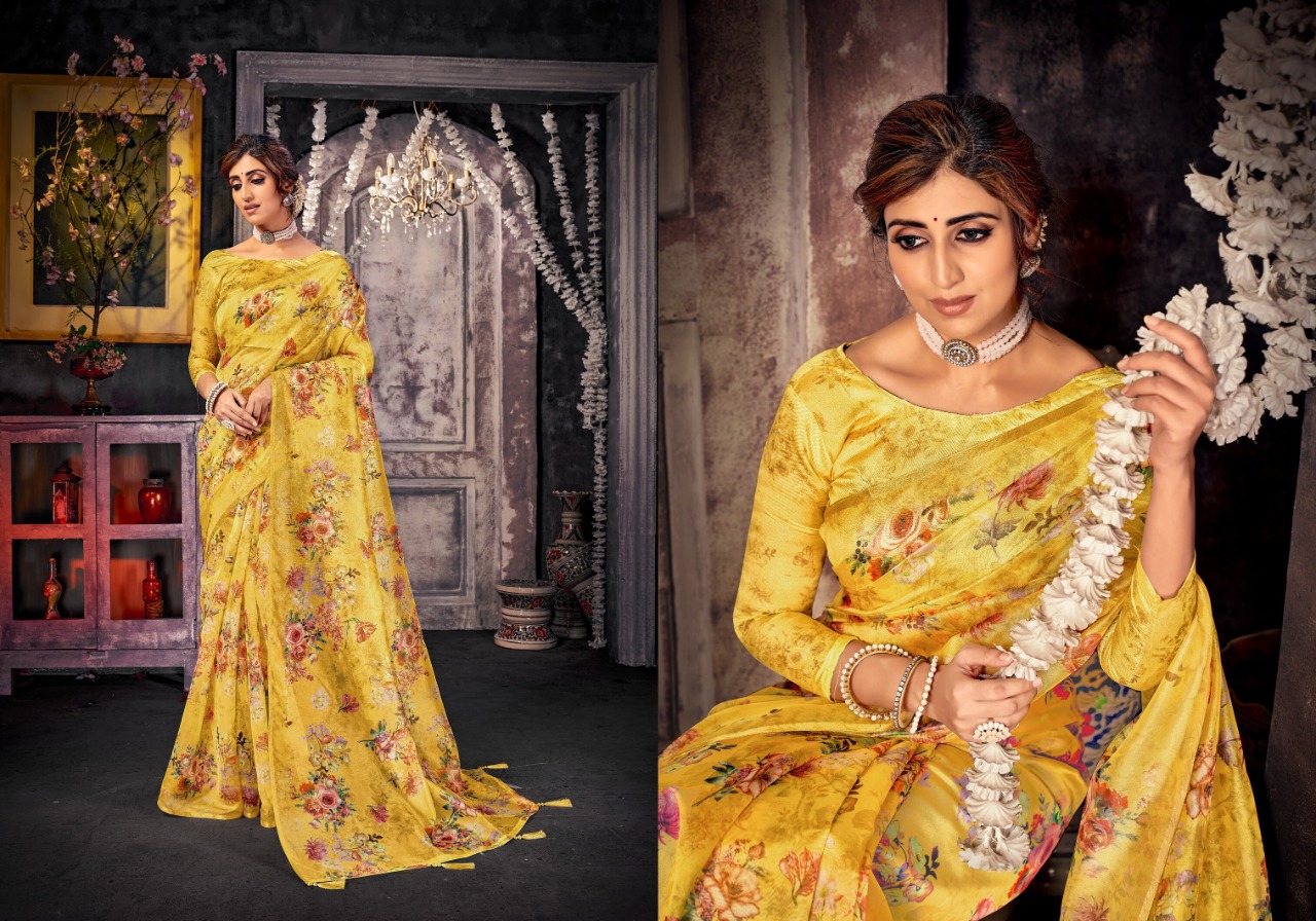 saroj saree Philauri organza regal look saree catalog