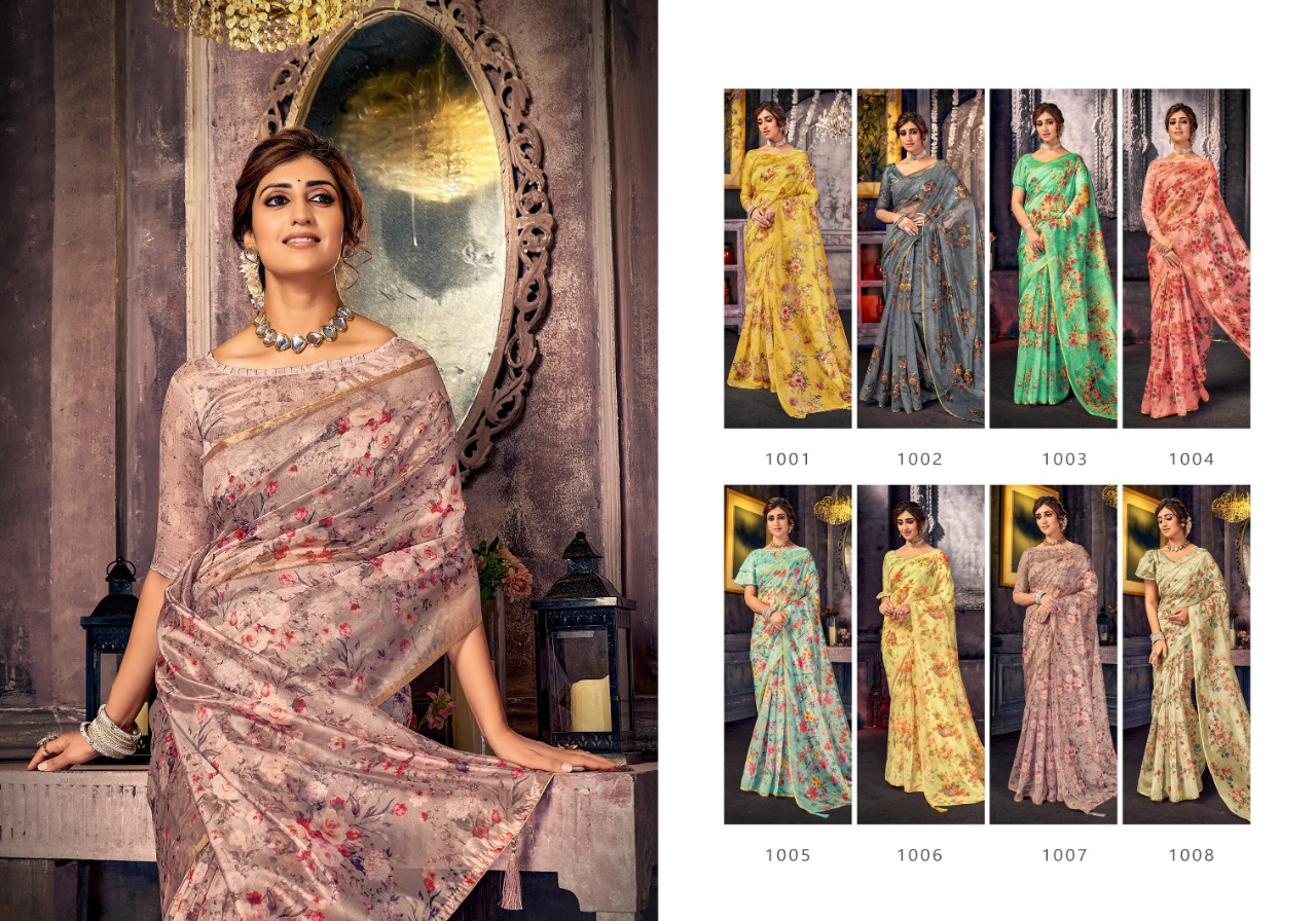 saroj saree Philauri organza regal look saree catalog