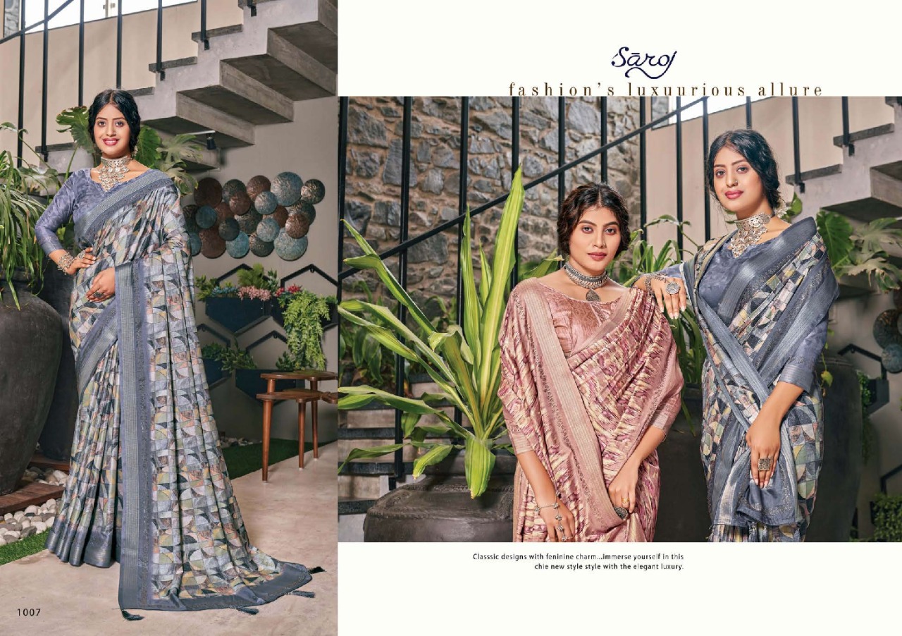 saroj saree prada silk attractive saree catalog