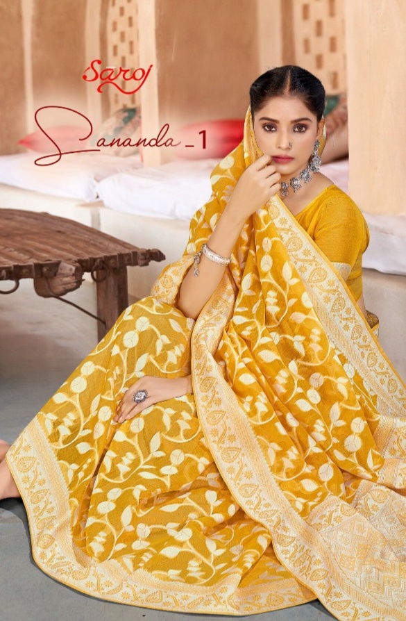 saroj saree sananda vol 1 cotton attractive look saree catalog